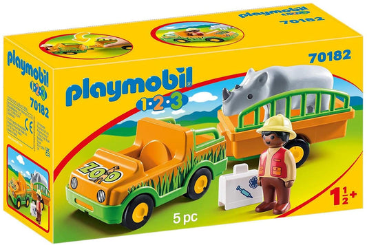 Playmobil Zoo Vehicle with Rhinoceros