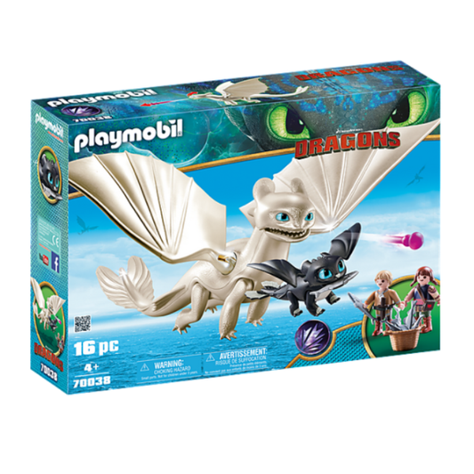 Playmobil Light Fury and Baby Dragon with Kids