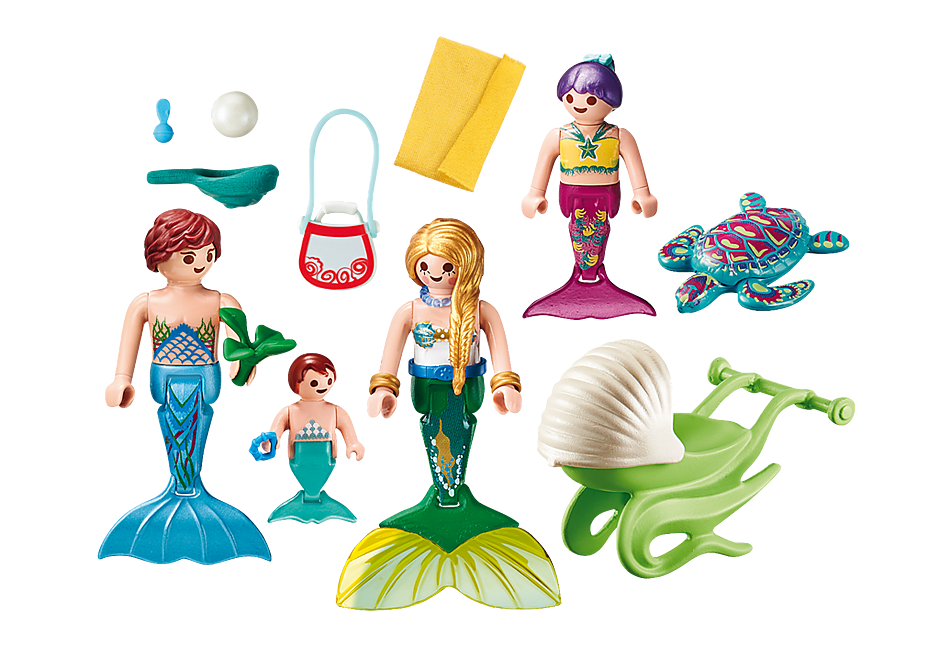 Playmobil Family with Shell Stroller
