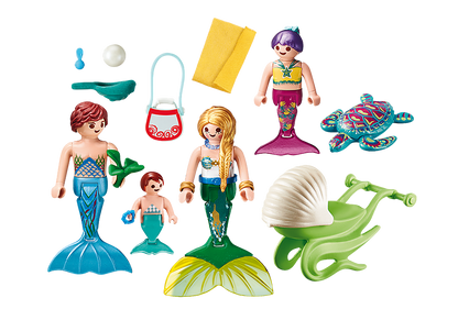 Playmobil Family with Shell Stroller